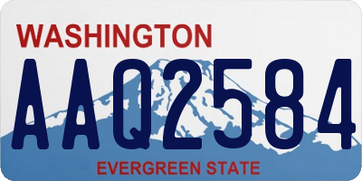 WA license plate AAQ2584