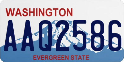 WA license plate AAQ2586