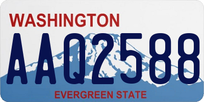 WA license plate AAQ2588