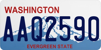 WA license plate AAQ2590
