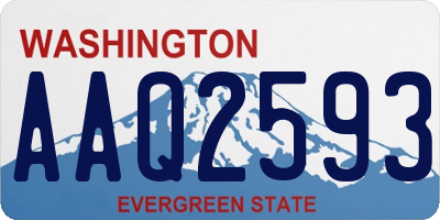 WA license plate AAQ2593