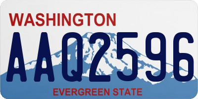 WA license plate AAQ2596