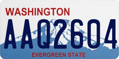 WA license plate AAQ2604