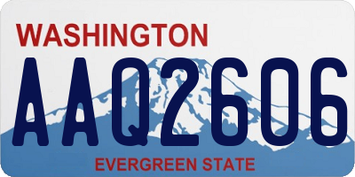 WA license plate AAQ2606