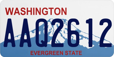 WA license plate AAQ2612