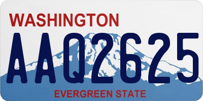 WA license plate AAQ2625
