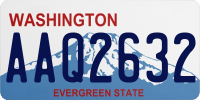 WA license plate AAQ2632