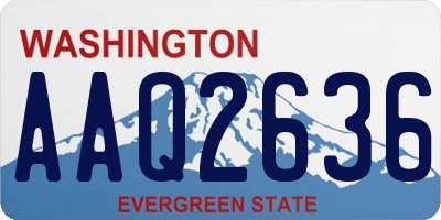 WA license plate AAQ2636