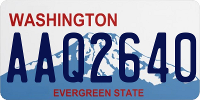 WA license plate AAQ2640