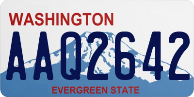 WA license plate AAQ2642