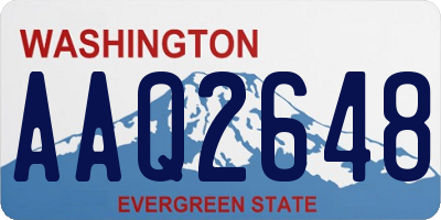 WA license plate AAQ2648