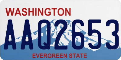 WA license plate AAQ2653