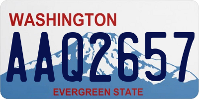 WA license plate AAQ2657