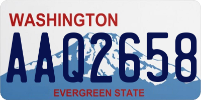 WA license plate AAQ2658