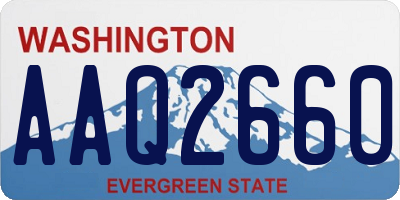 WA license plate AAQ2660