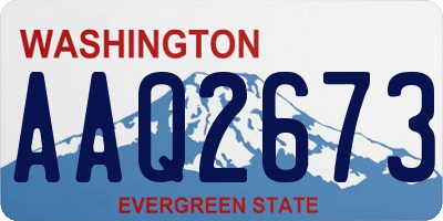 WA license plate AAQ2673