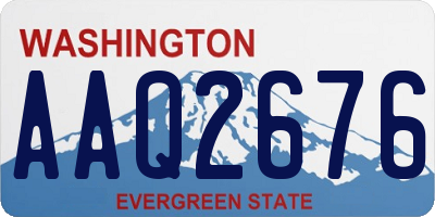WA license plate AAQ2676