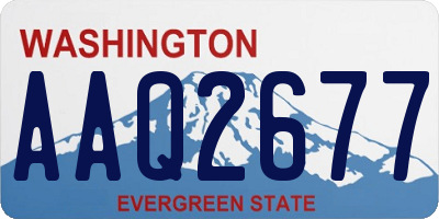 WA license plate AAQ2677