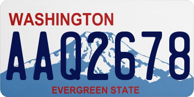 WA license plate AAQ2678