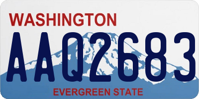 WA license plate AAQ2683