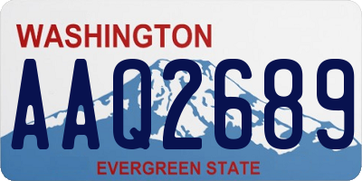 WA license plate AAQ2689
