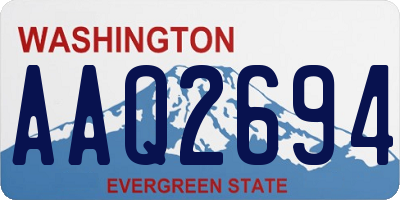 WA license plate AAQ2694