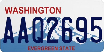 WA license plate AAQ2695
