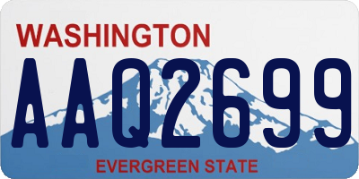 WA license plate AAQ2699