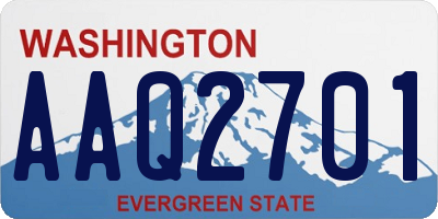 WA license plate AAQ2701