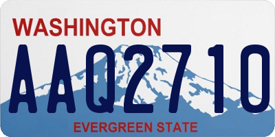 WA license plate AAQ2710