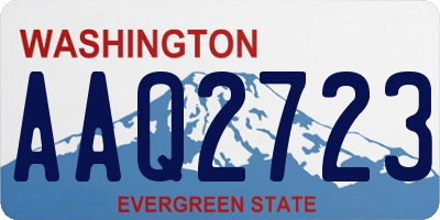 WA license plate AAQ2723