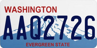 WA license plate AAQ2726
