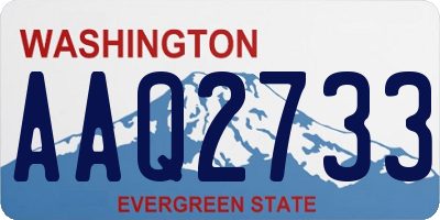 WA license plate AAQ2733