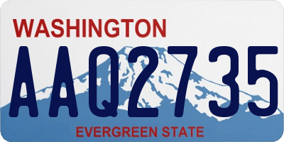 WA license plate AAQ2735