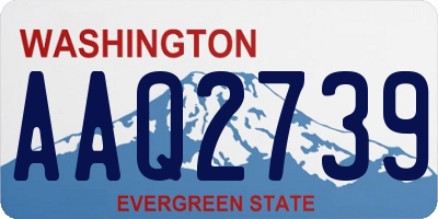 WA license plate AAQ2739