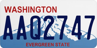 WA license plate AAQ2747