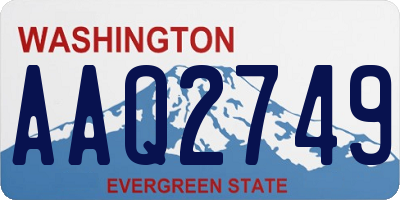 WA license plate AAQ2749