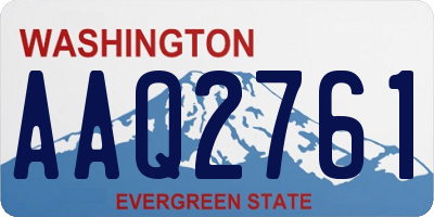 WA license plate AAQ2761