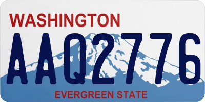 WA license plate AAQ2776
