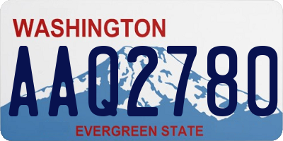 WA license plate AAQ2780