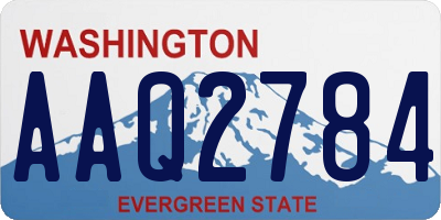 WA license plate AAQ2784