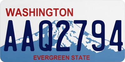 WA license plate AAQ2794