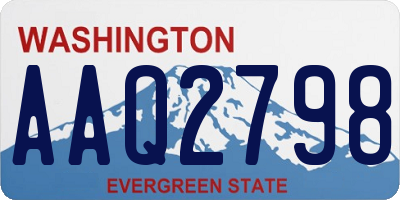 WA license plate AAQ2798