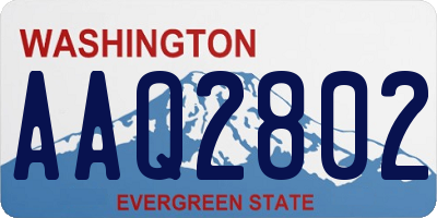 WA license plate AAQ2802