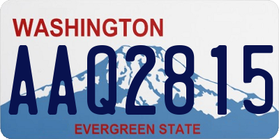 WA license plate AAQ2815