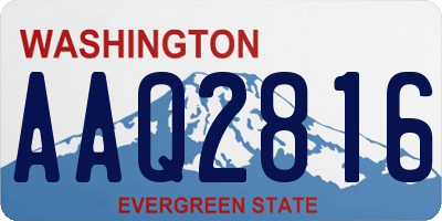 WA license plate AAQ2816