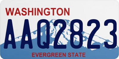 WA license plate AAQ2823