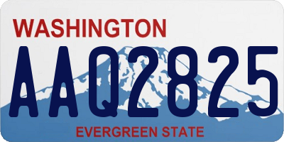 WA license plate AAQ2825