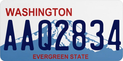 WA license plate AAQ2834