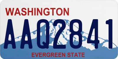WA license plate AAQ2841